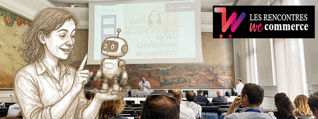 Illustration de la conférence WeCommerce sur le SEO et l'e-commerce
