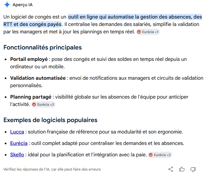 exemple d'AI Overview