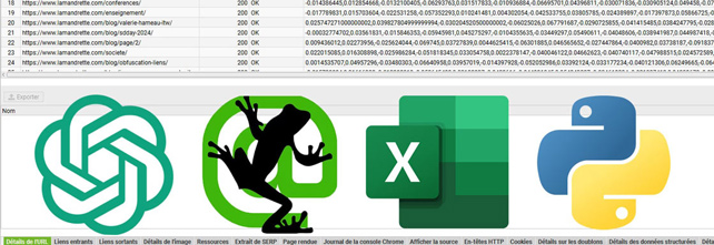 calcul de la proximité sémantique des pages avec ScreamingFrog