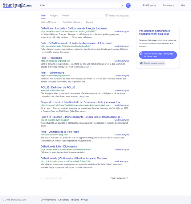 les Folles en page 1 de Google !