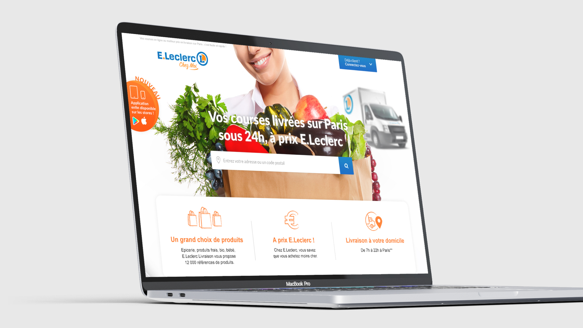 UX UI Designer pour E.Leclerc Drive (site inter E-commerce + application mobile), E.Leclerc Traiteur,  E.Leclerc CHR, E.Leclerc Chez Moi, etc.