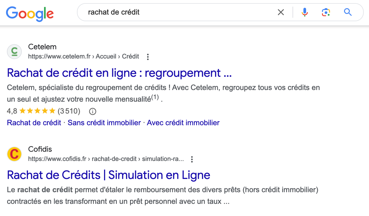 Les rich snippets augmentent le CTR organique
