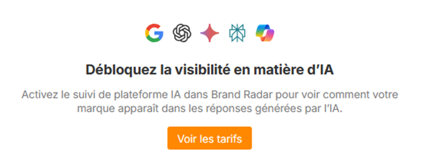 offre commerciale Ahrefs : Brand Radar