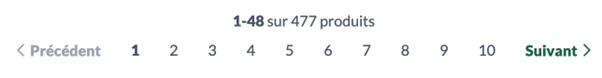 Exemple de pagination numérotée, pas trop mal pour le SEO